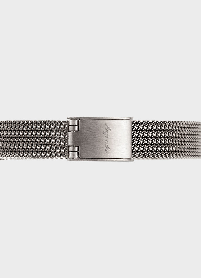 8mm (Grassy,Sage,Riviera) Mesh Watch Band Silver